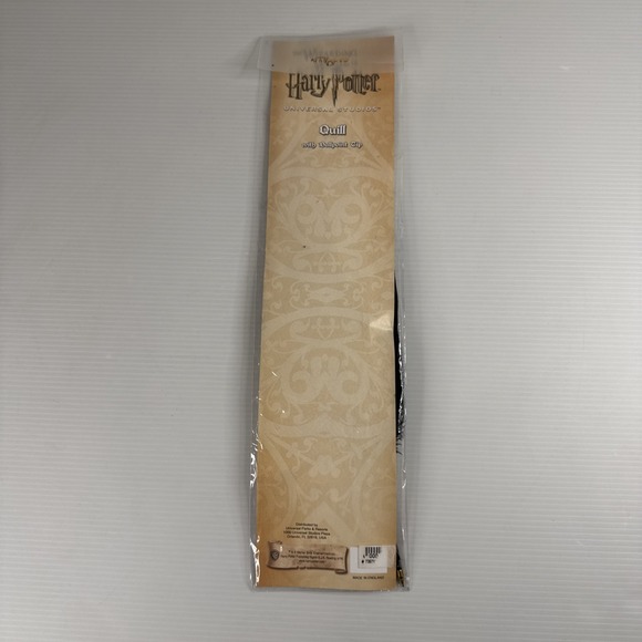 Harry Potter Feather Black Quill Pen W/Ballpoint Tip Universal Studio NEW SEALED - Picture 4 of 5